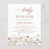 Papier Fleur sauvage Baby in Bloom Baby shower Terracotta (Devant)