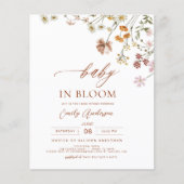 Papier Fleur sauvage Baby in Bloom Baby shower Terracotta (Devant)