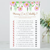 Papier Fleur sauvage Baby In Bloom maman ou papa bébé jeu