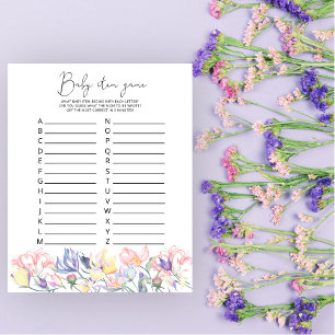 Papier Fleur sauvage Baby Item Jeu Baby shower Jeu