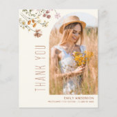 Papier Fleur sauvage Bloom Graduation Photo Merci (Devant)