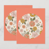 Papier Fleur sauvage Boho (Devant / Derrière)