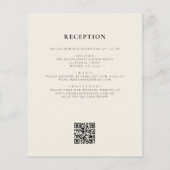 Papier Fleur sauvage Boho Beige tout en un QR Code Mariag (Dos)