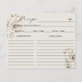 Papier Fleur sauvage Boho Rustic Fête des mariées Recette (Devant)