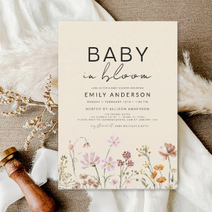 Papier Fleur sauvage Budget Boho Baby in Bloom Baby showe