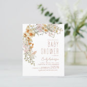 Papier Fleur sauvage Budget Boho Baby shower Terracotta (Debout devant)