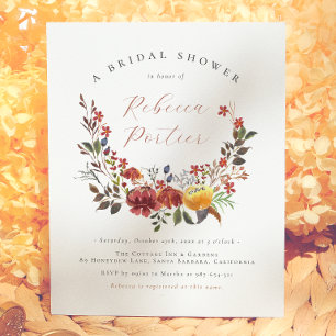 Papier Fleur sauvage Budget Boho Floral Automne Fête des