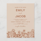 Papier Fleur sauvage Budget Boho Photo Terracotta Mariage (Devant)