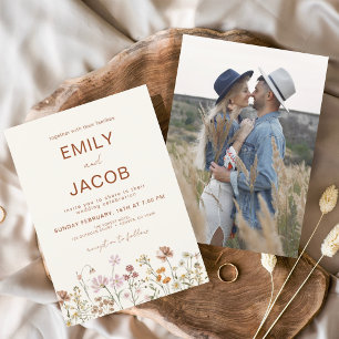 Papier Fleur sauvage Budget Boho Photo Terracotta Mariage