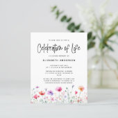 Papier FLEUR SAUVAGE BUDGET Célébration de la vie Invitat (Debout devant)