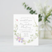 Papier Fleur sauvage Budget Invitation du 100e anniversai (Debout devant)