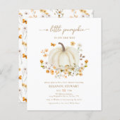 Papier FLEUR SAUVAGE BUDGÉTAIRE Un Petit Baby shower Citr (Devant / Derrière)