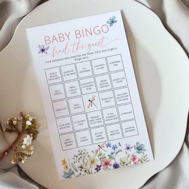 Papier Fleur sauvage Butterfly Garden Trouvez le jeu invi (Créateur téléchargé)