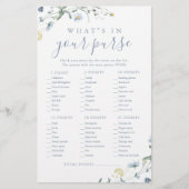 Papier Fleur sauvage ce qu'il y a dans votre sac de douch (Devant)