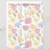 Papier Fleur sauvage Christian Stationery (Devant / Derrière)