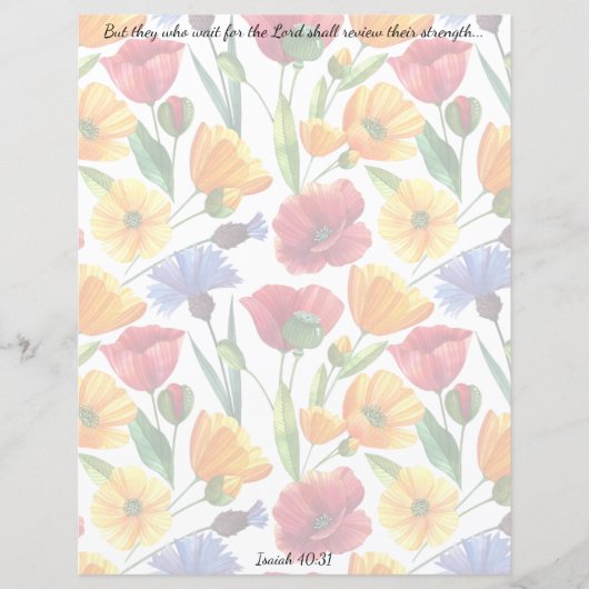 Papier Fleur sauvage Christian Stationery (Devant)