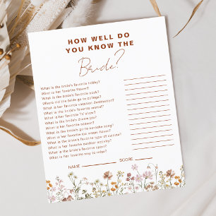 Papier Fleur sauvage Connais-tu bien la mariée