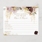 Papier Fleur sauvage d'automne Fête des mariées Florale o (Devant)