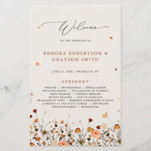Papier Fleur sauvage d'automne Jardin Floral Boho Program