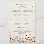 Papier Fleur sauvage d'automne Jardin Floral Boho Program (Dos)