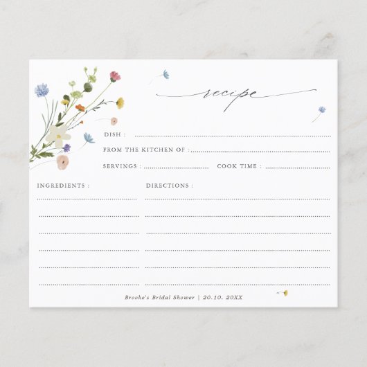 Papier Fleur sauvage de printemps Jardin chic Fête des ma (Devant)