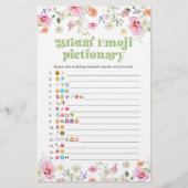 Papier Fleur sauvage douche émoticônes (Devant)