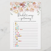 Papier Fleur sauvage douche nuptiale émoticône jeu (Devant)