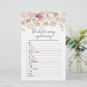 Papier Fleur sauvage douche nuptiale émoticône jeu (Debout devant)