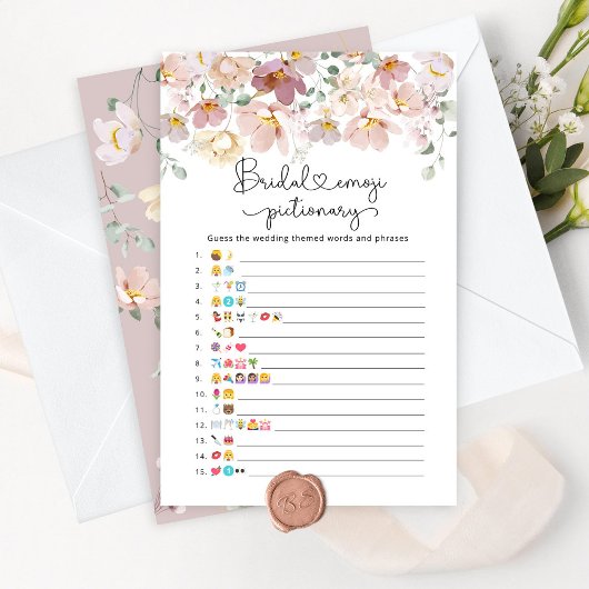 Papier Fleur sauvage douche nuptiale émoticône jeu