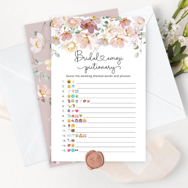 Papier Fleur sauvage douche nuptiale émoticône jeu (Créateur téléchargé)