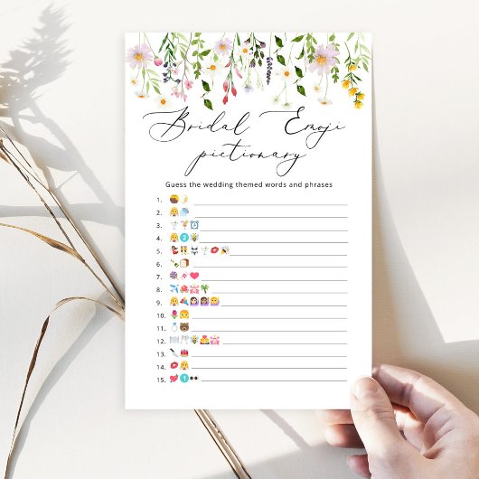 Papier Fleur sauvage douche nuptiale émoticône jeu