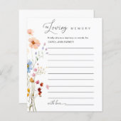 Papier Fleur sauvage Funérailles "En mémoire de l'amour" (Devant / Derrière)