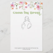 Papier Fleur sauvage Guess la robe nuptiale jeu de douche (Devant)