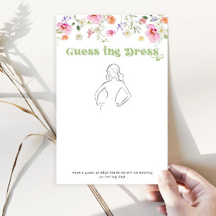 Papier Fleur sauvage Guess la robe nuptiale jeu de douche