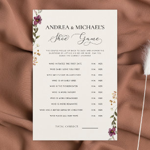 Papier Fleur sauvage Ivory Boho Floral Mariage jeu de cha