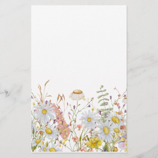 Papier Fleur sauvage Meadow Baby shower "Devinez qui" Jeu (Dos)