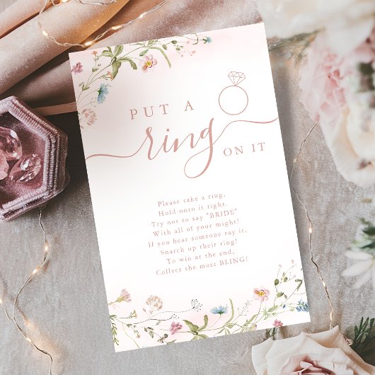 Papier Fleur sauvage mettre une bague sur le jeu de douch