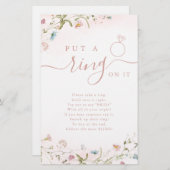 Papier Fleur sauvage mettre une bague sur le jeu de douch (Devant / Derrière)