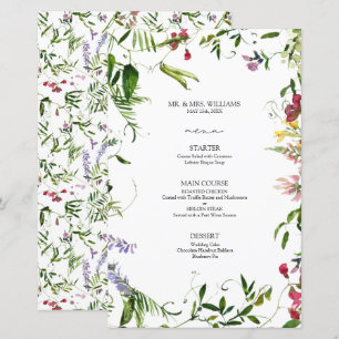Papier Fleur sauvage moderne été Calligraphie Mariage Men