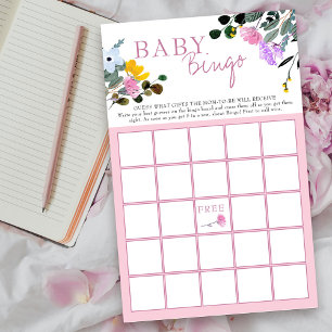 Papier Fleur sauvage pelouse Baby shower Floral Jeu de Bi