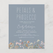 Papier Fleur sauvage Petals & Prosecco Invitation (Devant)