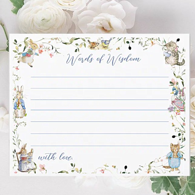 Papier Fleur sauvage Peter le lapin Paroles de sagesse Co (Créateur téléchargé)
