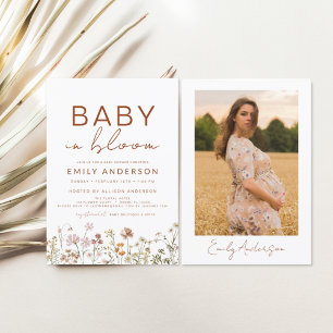 Papier Fleur sauvage photo Baby in Bloom Baby shower