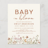 Papier Fleur sauvage photo Baby in Bloom Baby shower (Devant)