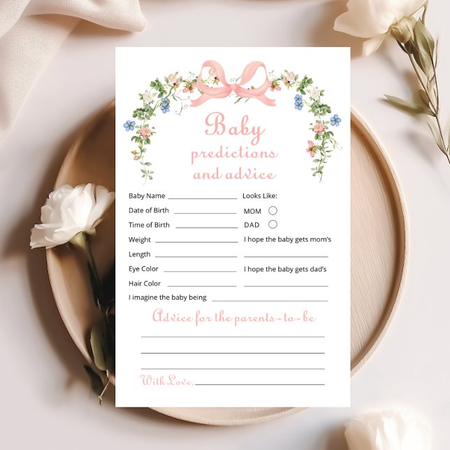 Papier Fleur sauvage Pink Bow prédictions et conseils pou (Créateur téléchargé)