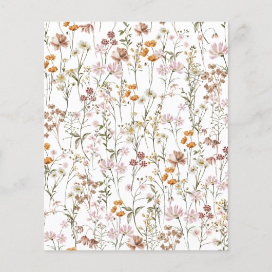 Papier Fleur sauvage Première Sainte Communion En Fleur (Dos)