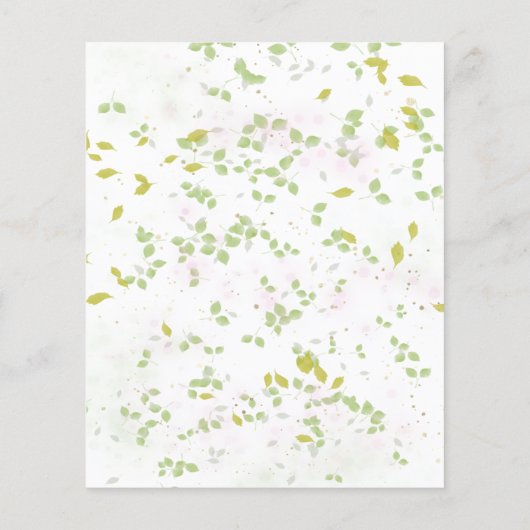 Papier Fleur sauvage Printemps Budget Mariage Enregistrer (Dos)