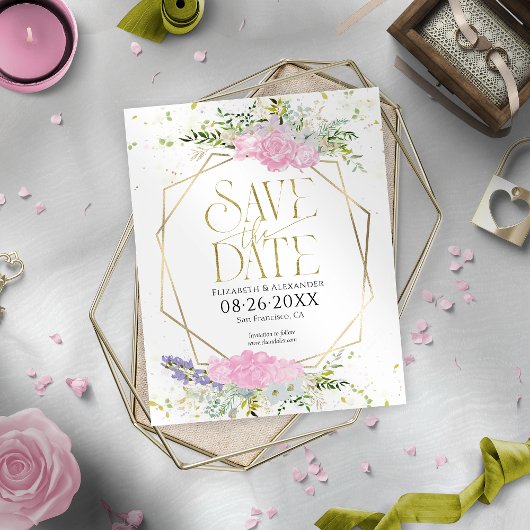Papier Fleur sauvage Printemps Budget Mariage Enregistrer
