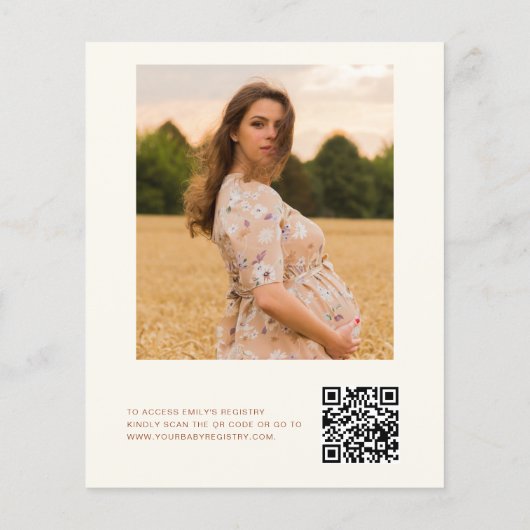 Papier Fleur sauvage QR Code Baby in Bloom Baby shower (Dos)