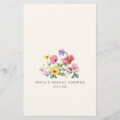 Papier Fleur sauvage Rustic Chic Floral Fête des mariées  (Dos)